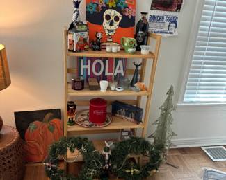 Holiday Items and Candles (Shelf Not For Sale)