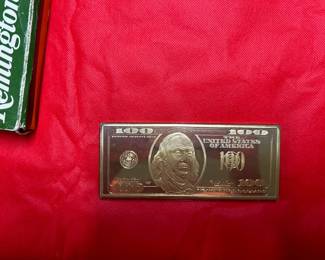 Gold-plated silver piece