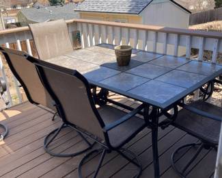 Patio set with 6 chairs