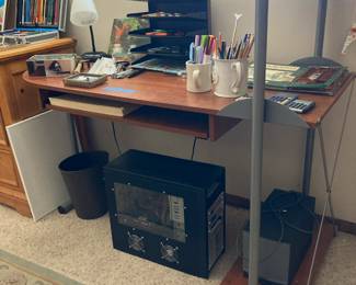 Office Desk and office supplies