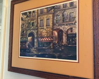 Print of city probably in France or Italy