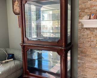 Beautiful large display case with marble center