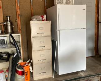Whirlpool Refrigerator/Freezer, fan, Deer head not for sale