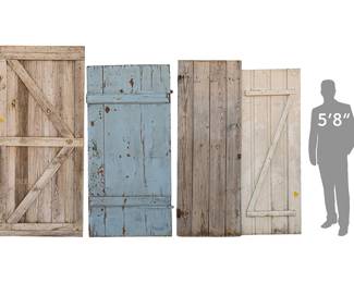 Rustic wooden farmhouse doors
