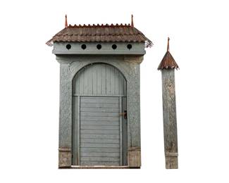 Scandinavian Folk Art Dovecoat Architectural Doorway