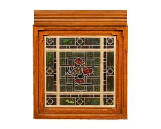 Vintage stained glass window from the Spaghetti Warehouse (San Antonio, Texas)
