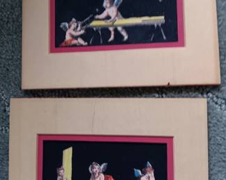 Pompeii gouache cherubs