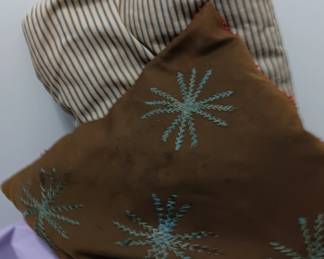 Vintage feather pillow, ticking baby pillow