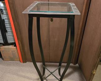 Glass and Metal Pedestal