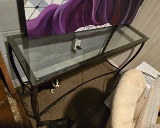 Glass & Metal Sofa Table