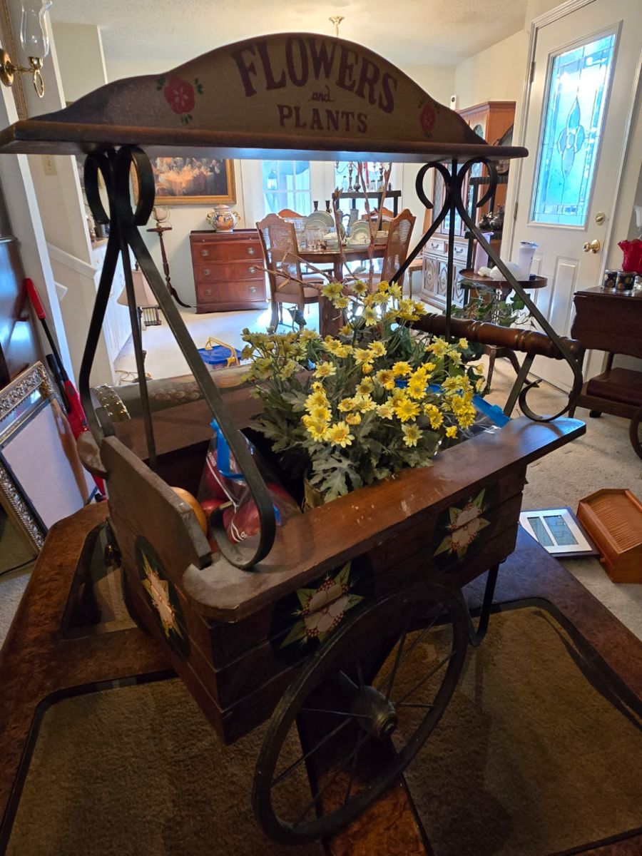 Adorable flower cart