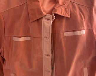 Spring Orange Suede Jacket
