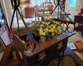 Adorable flower cart