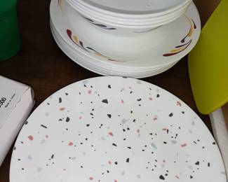 Corelle dishes, upstairs and down!