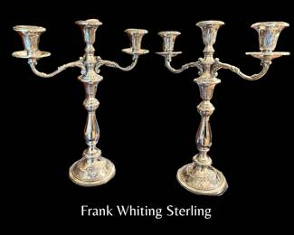 Frank Whiting sterling candelabras