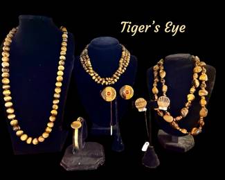 Collection of fine Tiger’s Eye jewelry