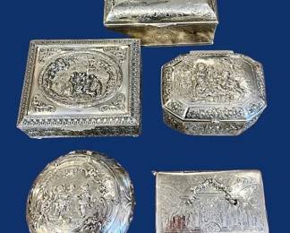 Antique Sterling boxes