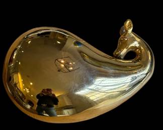 There was no way to photograph this shiny vintage Kangaroo clutch without being in the picture! It’s amazing and we’ve never seen this before!