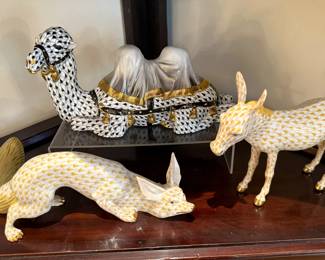 Herend camel, fox & donkey