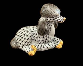 Herend fishnet poodle