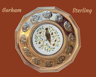 Gorham sterling “Partridge in a Pear Tree” plate