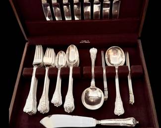 Georg Jensen “Rosenborg” silver plated flatware