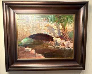 Oil on canvas “San Antonio Bridge”