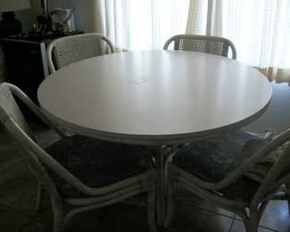 BAMBOO KITCHEN TABLE, 4 CHAIRS