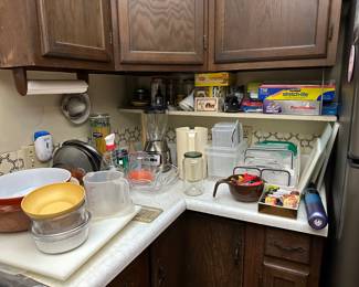 We’re still working on organizing the kitchen, but as you’ll see - it’s packed with plenty of stuff!