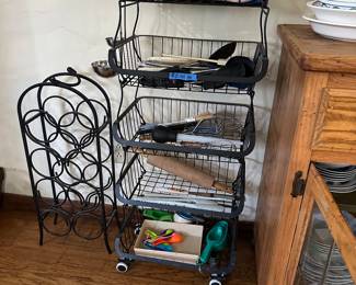 Kitchen tools - way more than shown here are available. Wine rack.