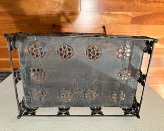 Top View of Metal Table.