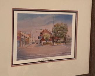 Small "The Depot" Framed Print High Point. N.C.
