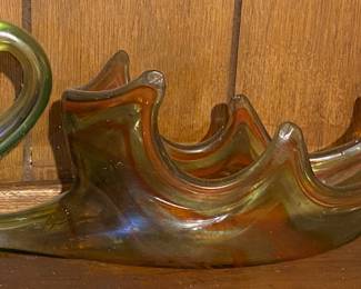 Glass Swan Planter