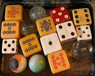 Vintage Die and Marbles