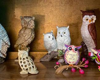 Vintage Owl Figurines