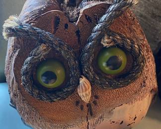 Vintage Coconut Owl