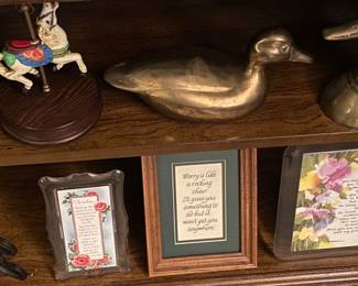 Brass Duck Bookends