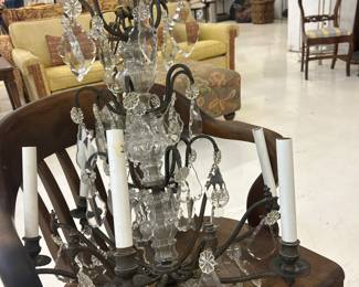 Iron and crystal chandelier - Sold