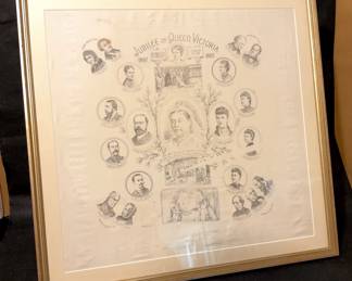 1887 Jubilee Of Queen Victoria Handkerchief