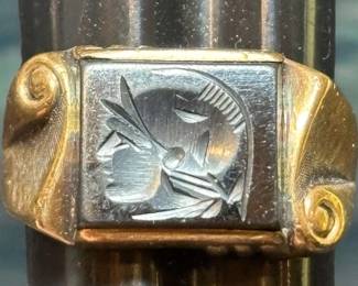 10K Gold Intaglio Ring