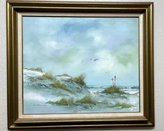 Original artwork, signed by artist. Oil, measures 30” wide x 26” tall.