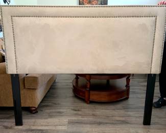 NEW HEADBOARD IN LOVELY MICRO FIBER.  LOOKS LIKE SUEDE!