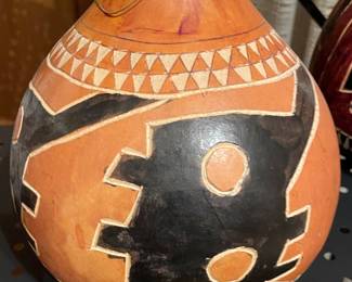 Dozens of African Natural Hand inscripted Calabash Art- gourd jug/vase /decor 