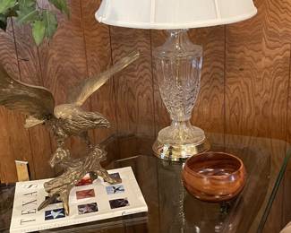 Side table with Brass Eagle 
