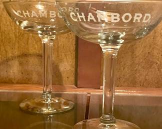 Chambord liquor glasses
