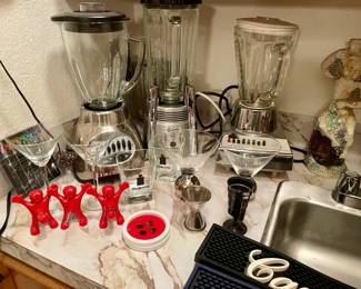 Vintage Waring Blender, Oster and more fun bar supplies 
