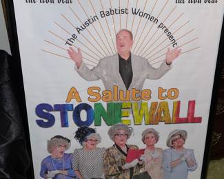 Original Poster of THE AUSTIN BABTIST WOMEN'S group perfomanc of A SALUTE TO STONEWALL - Drag show 