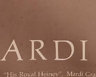 Vintage " HIS ROYAL HEINEY" MARDI GRAS POSTER - 1984  