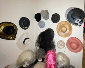 Wigs and Hats- over 50 wigs and hats in the house