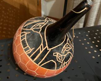 Dozens of African Natural Hand inscripted Calabash Art- gourd jug/vase /decor 